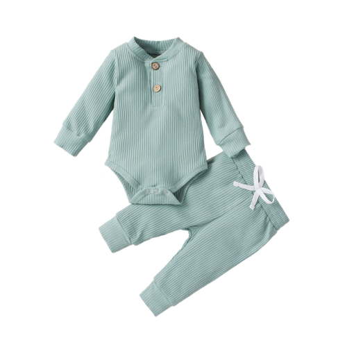 LMTODLFG Baby Girl Clothes Baby Girl Boy Fall Clothes 3 6 12 18 24 Months Outfits Long Sleeve Knitted Cotton Romper Pants Winter Sets Short Set 3-6 Months