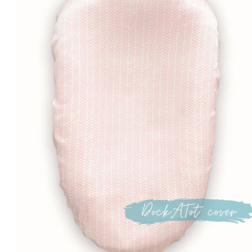 Sleepy Silk | Silk Lounger Cover / Silk Bassinet Sheet - Pink Herringbone