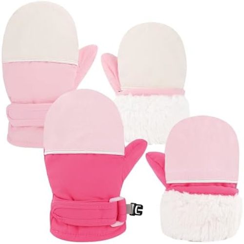 Sea Zaela Winter Snow Gloves Waterproof Mittens, Fleece Lined Winter Warm Gloves, 0-4 T