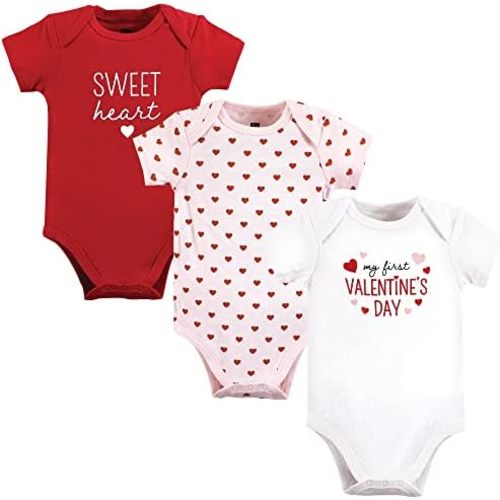 Hudson Baby Baby Girls' 3pc Cotton Bodysuits
