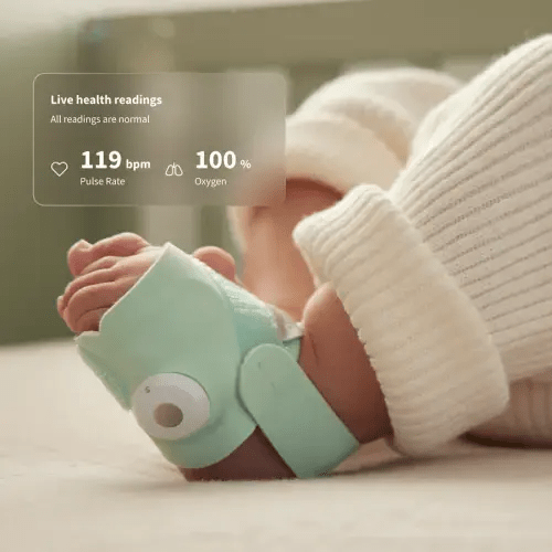 Dream Sock Smart Wearable Baby Monitor - Mint - FDA approved vitals monitor