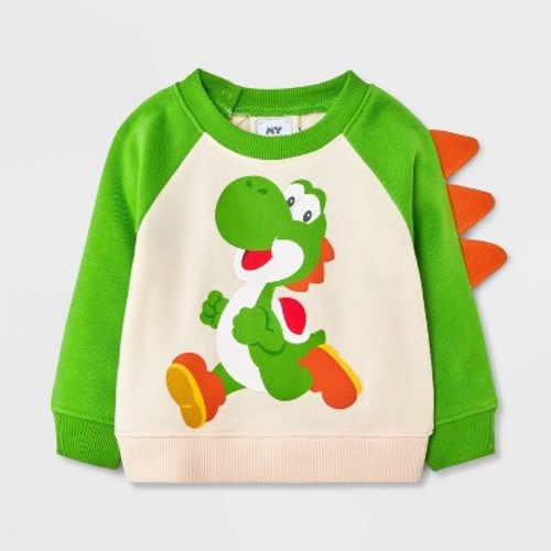 Baby Boys' My Mario Yoshi Sweatshirt - Green 0-3M