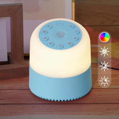 INXDOLHOM White Noise Machine for Baby Adult Sleep, 32 Soothing Sound Machine with Night Light for Home Office Travel, Blue