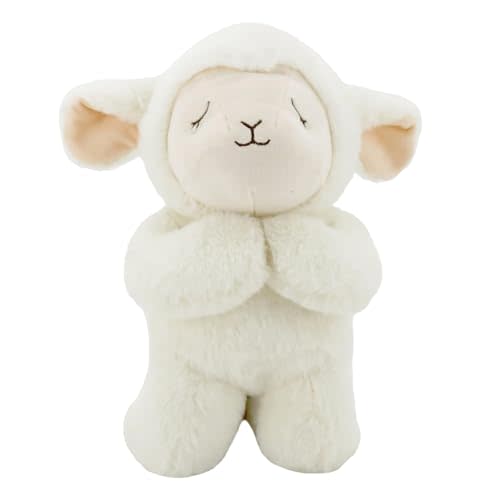Linzy Plush 10" "Now I Lay ME Down to Sleep… Prayer Lamb Plush Toys, Stuffed Animal, Baptism Gift for Baby Boy Or Baby Girl
