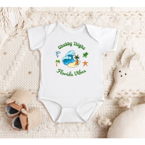 Florida Baby, Florida baby boy, Florida baby girl, Florida Baby gift, Summer baby, beach bodysuit, Chubby thighs Florida vibes