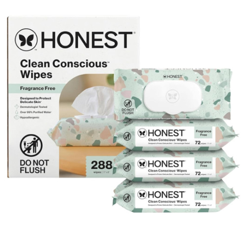 The Honest Company Hypoallergenic Multi-Use Baby Wipes for Sensitive Skin, Geo Mood, 288 Count