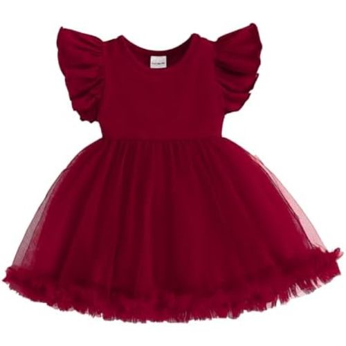 Baby Girl Butterfly Dress Tutu Ruffle Sleeveless Dresses Photograph Party Outfits Birthday Gift