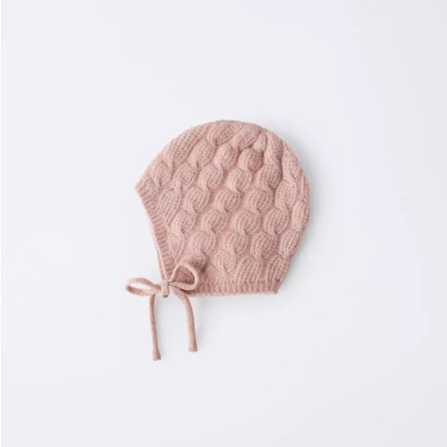 CABLE KNIT BONNET - Light pink | ZARA United States
