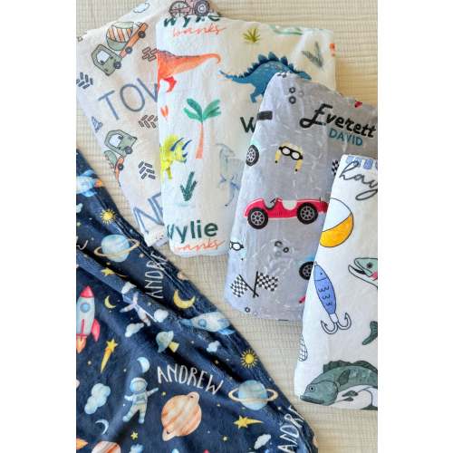 Personalized Themed Blankets for Boys