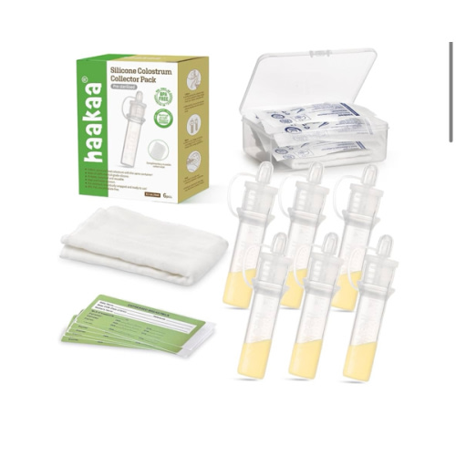 Haakaa Silicone Colostrum Collectors Set with Clear PP Storage Case 4 ml, 6 PK