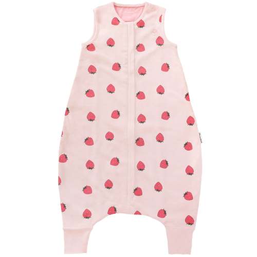 4 Season® Baby Sleep Bag with Feet, Merino Wool & Organic Cotton, Strawberry