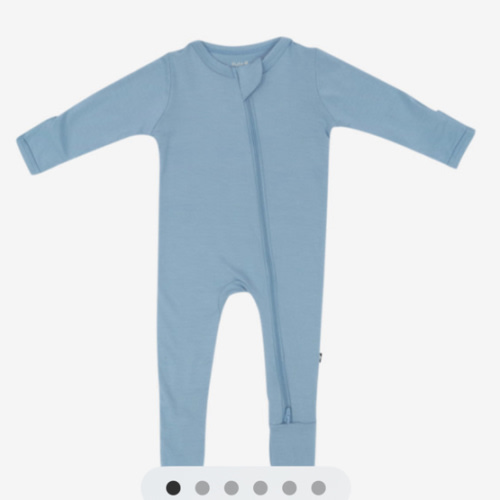 Kyte Zippered Footie in Slate | Baby Footie Pajamas | Kyte Baby