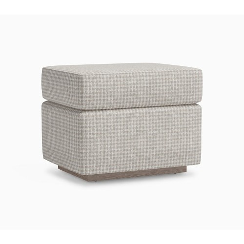 Merced Ottoman (Neutral, Performance Textured Knit)