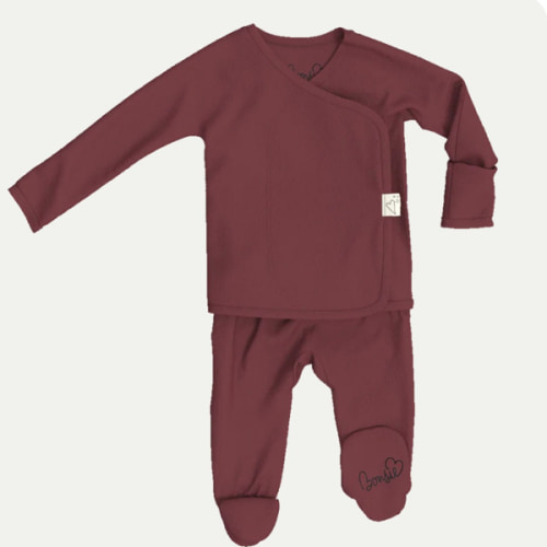 Footie - Mulberry – Bonsie Skin to Skin Babywear