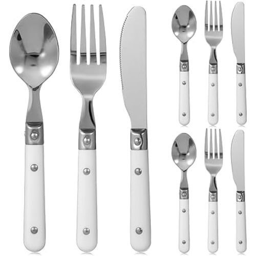 Hemoton 9 Piece Kids Silverware Set Stainless Steel Toddler Utensils Safe