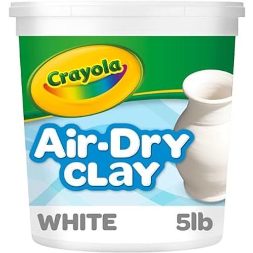 Crayola Air Dry Clay (5lb Bucket), Natural White Modeling Clay for Kids, Sculpting Material, Craft Supplies for Classrooms [Amazon Exclusive]