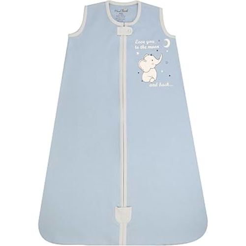 Baby Sleep Sack 1.0 TOG, Organic Cotton Baby Wearable Blanket with Two-Way Zipper, Swaddle Transition Baby Sleeping Bag, All-Season Sleep Sack for Newborn Infant Toddler Boy Girl, 0-6 Months, 1-Pack