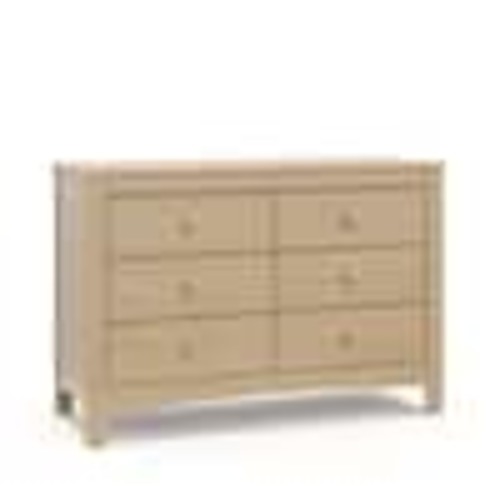 Graco Noah Driftwood 6 Drawer 47.24 in. Wide Double Dresser 03716-107