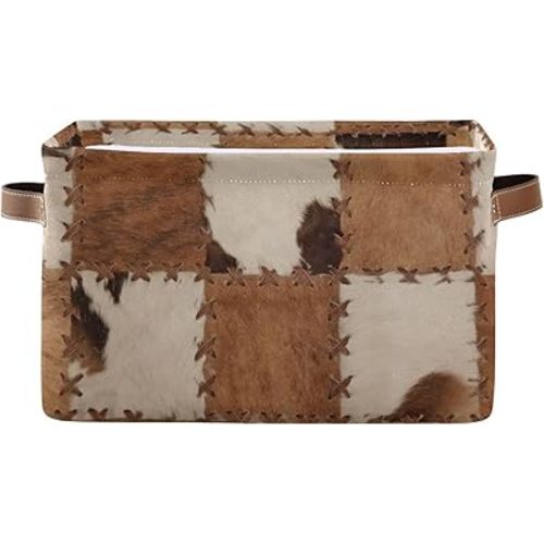 Cow Rectangular Storage Basket Organizer Bin Shelf Baskets For Clothes Gifts For Home Office Dorm