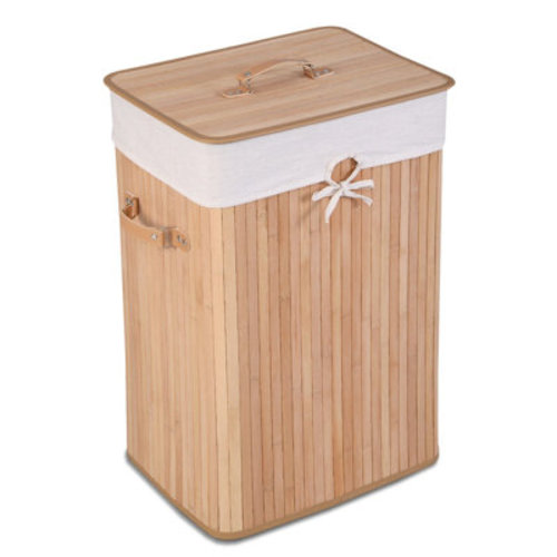 Millwood Pines 23.6" H X 15.7" W X 11.8" D Bamboo Laundry Hamper With Handle and Lid, 19 Gal & Reviews | Wayfair