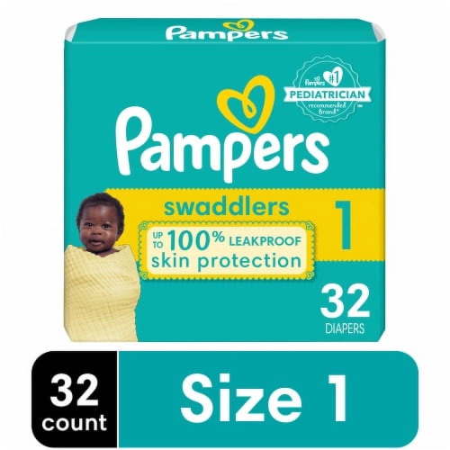 Pampers, Swaddlers Newborn Baby Diapers, Leak Protection, Size 1