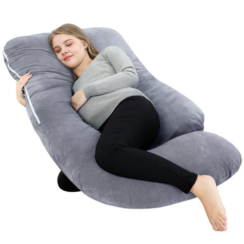 Alwyn Home Pregnancy Pillow, Full Body Maternity Pillow 55 Inch, With Removable Washable Cover - Sleep Support For Legs, Back, Neck, Shoulder, Hips, Belly For Pregnent (Cooling Cover) & Reviews | Wayfair