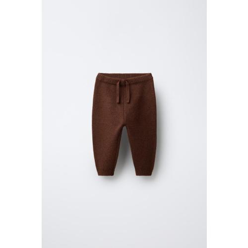 EMBROIDERED DUCK KNIT JOGGING PANTS - Brown | ZARA United States