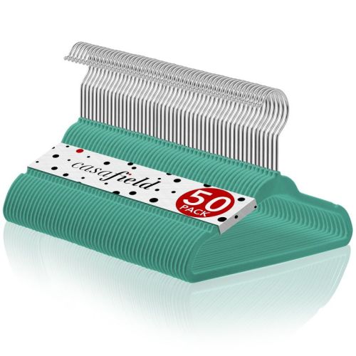 Casafield 11" Velvet Baby Hangers for Infant & Toddler Clothes, Set of 50