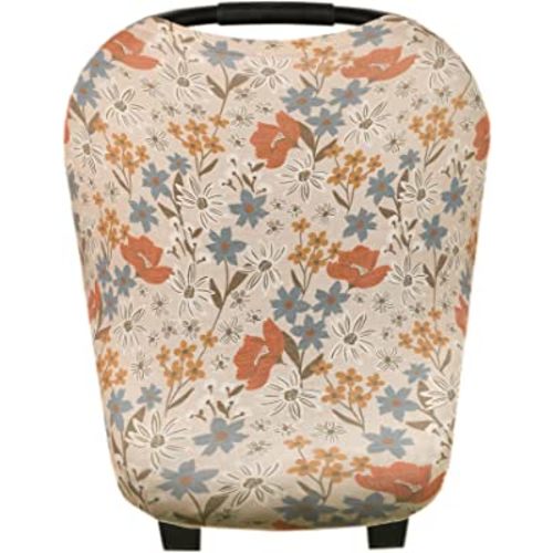 Copper Pearl Multi-Use Cover: Car Seat Covers, Nursing Cover, and Stroller Cover for Sun - Stretchy Fabric, All-Season Use, Stylish Designs, Easy Access for Moms - Eden