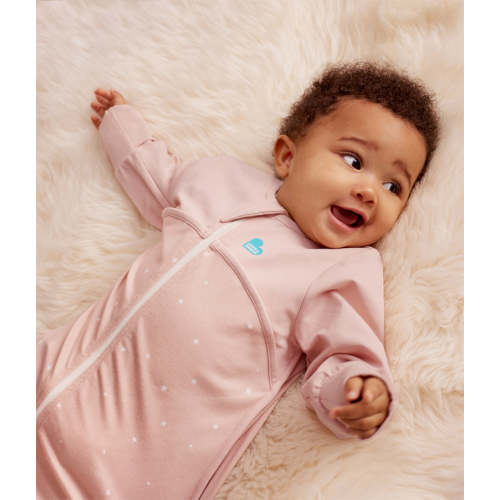 Sleep Bag Long Sleeve 1.0 TOG Cotton Powder Pink Twinkle