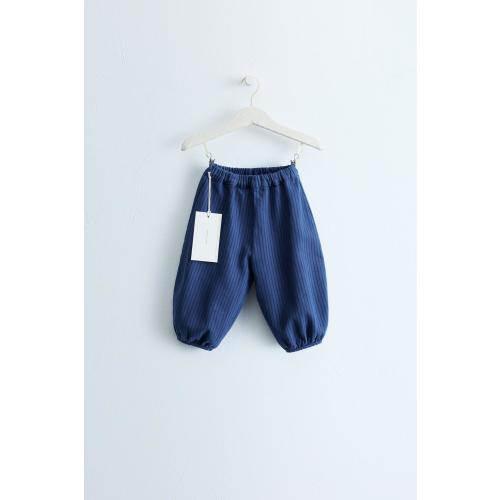 ZARA TIMELESS - STRIPED BALLOON TWILL PANTS - Blue | ZARA United States