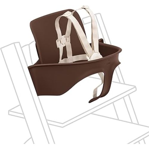 Stokke Tripp Trapp Baby Set 2, Warm Brown - Ages 6-36 Months - Convert The Tripp Trapp Chair into a Comfortable High Chair - Includes Stokke Harness 2