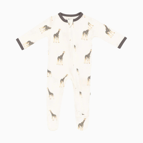 Printed Zipper Footie - Giraffe