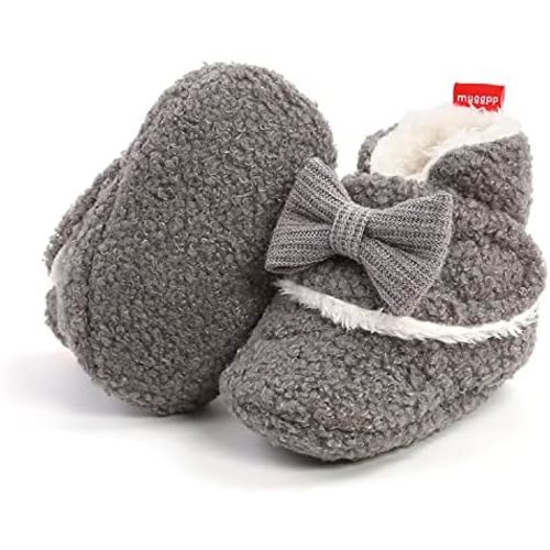 LAFEGEN Baby Booties for Boys Girls with Soft Lining Non Slip Gripper Newborn Infant Slipper Socks Toddler First Walker Crib Shoes 0-18 Months