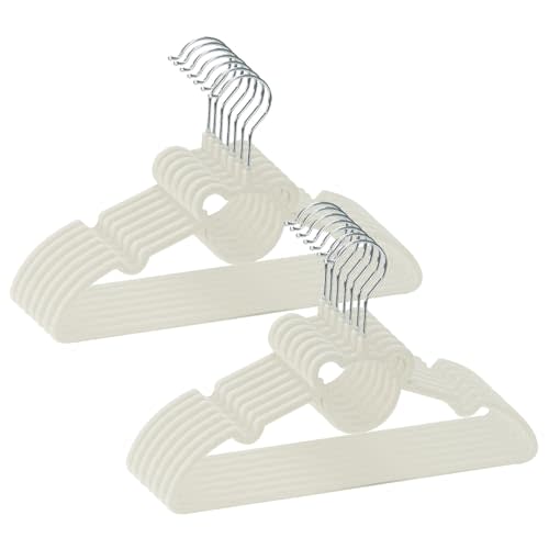 GoodtoU Velvet Hangers 50 Pack - Baby Hangers for Closet, Space Saving Kids Plastic Hangers for Toddler Infant Childrens Small Child Nursery Pants Clothes Organization 12.8 Inch