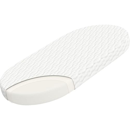WELLZEE Oval Bassinet Mattress 30"x15", Fit for Dream On Me Karley, Dream On Me Lacy Portable, Delta Children Curve and Most Oval Moses Bassinet, 100% Breathable Cover, Waterproof Linings