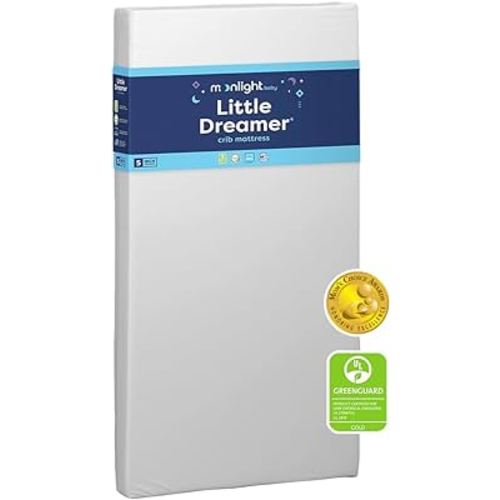 Moonlight Slumber Little Dreamer Crib Mattress - Firm, Dual Sided, Standard Size, Waterproof, 5in.