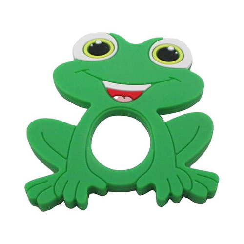 Silicone Baby Teether - Frog Teething Relief Toys for Babies 3-36 Months, Toddlers, Girls & Boys - Stimulating & Soft Soothing - BPA Free
