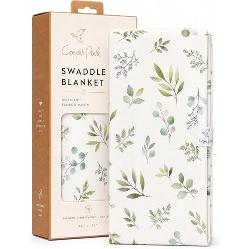 Copper Pearl Swaddle Blankets for Newborns | Soft Stretchy Receiving Blankets for Boys and Girls | Large 46 x 46 Inch Baby Blankets | Lightweight and Breathable Swaddles | Haven