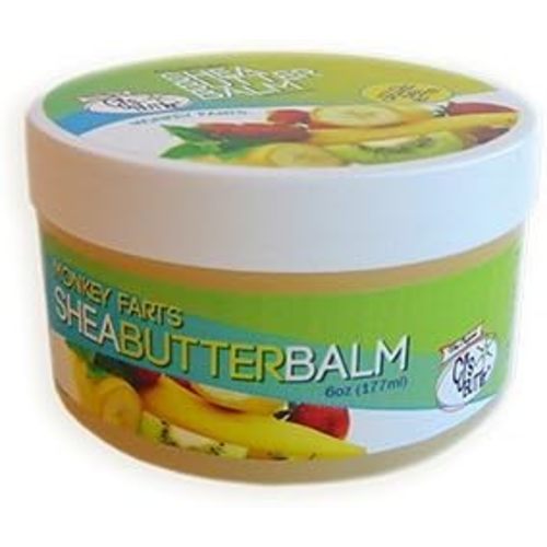 CJ's BUTTer The Original All Natural Shea Butter Balm - Monkey Farts, 6 oz. Pot