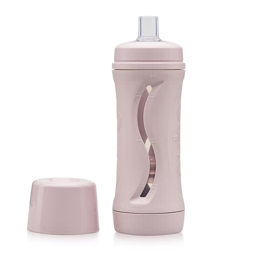 Subo Baby Food Bottle | No Mess Baby Toddler Self Feeder | Squeeze Free Design for Purees, Smoothies, Yogurt, Oatmeal, or Thickened Liquids | Reusable Silicone Washable Cup (Musk)