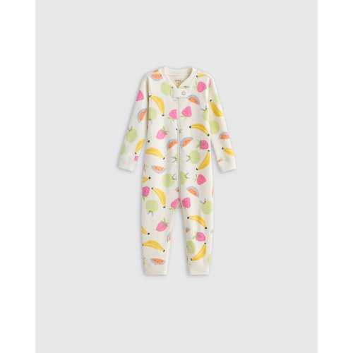 100% Organic Cotton One Piece Pajama- Fruit, 3-6 M