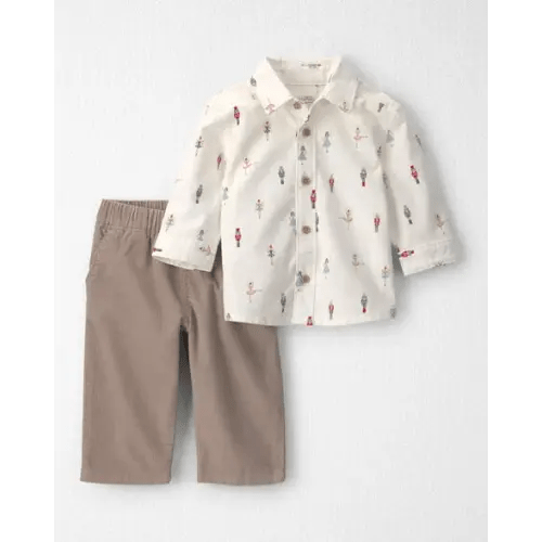 Baby Boy 2-Piece Organic Cotton Top & Pant Set in Nutcracker - Little Planet | Carter's