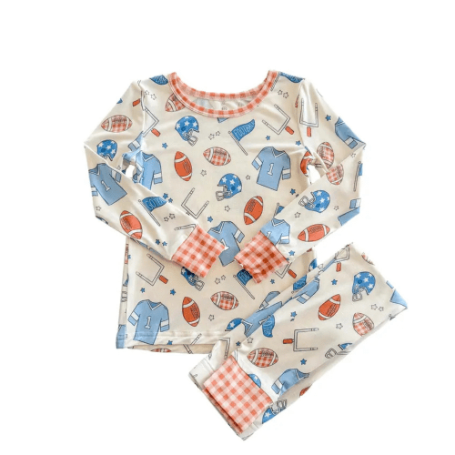 Huddles & Cuddles Blue Two Piece Pajama Set – Delta Darlings