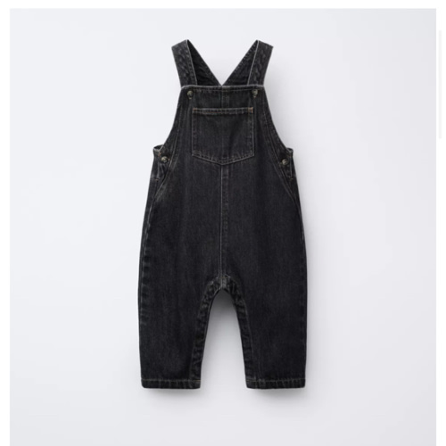 LONG DENIM OVERALLS - Black | ZARA United States