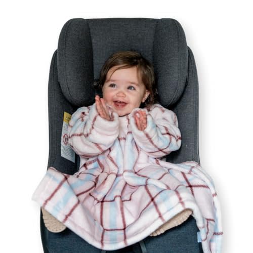 Buckle Me Baby Car Seat Blanket - Wearable Car Seat Blankets for Babies - Carseat Blanket Made from Cozy Warm Sherpa for Winter and Fall - Cover, Poncho, Jacket Alternative for Kids and Babies