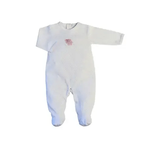 Pima Cotton Pink Elephant Footie
