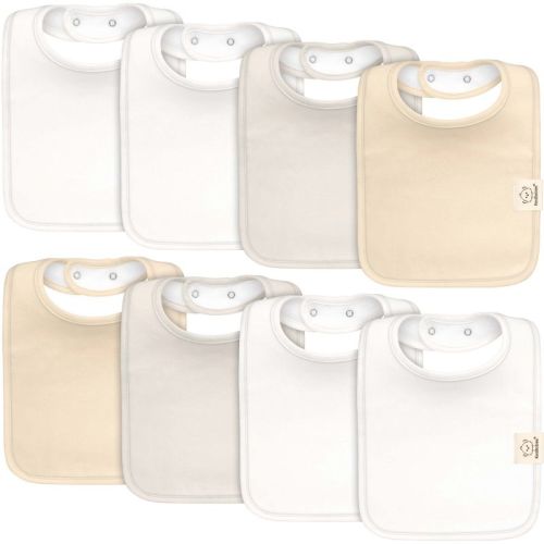 KeaBabies 8-Pack Organic Baby Bibs for Toddler Boys and Girls, Baby Drooling and Teething Bibs for Baby Girls, Boys (Purest)