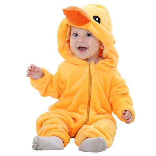 MICHLEY Unisex Baby Animal Costume Winter Autumn Hooded Romper Halloween Cosplay Jumpsuit Outfits