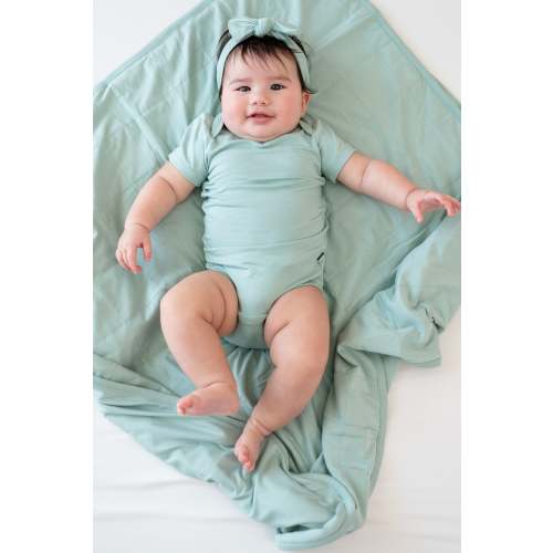 Bamboo Baby Blanket in Sage Green | 1.0 TOG | Kyte Baby